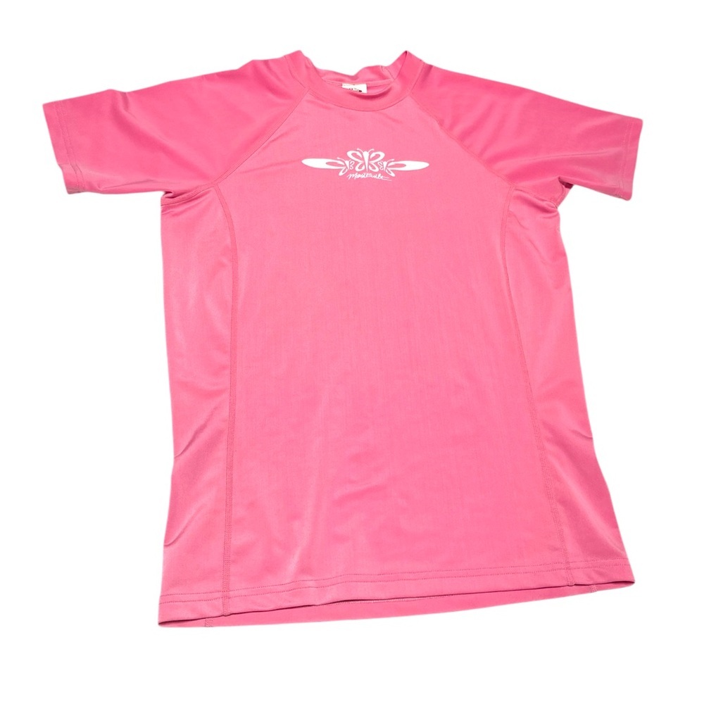 Maui Built Pink Short Sleeve Rash Guard Swim Shirt